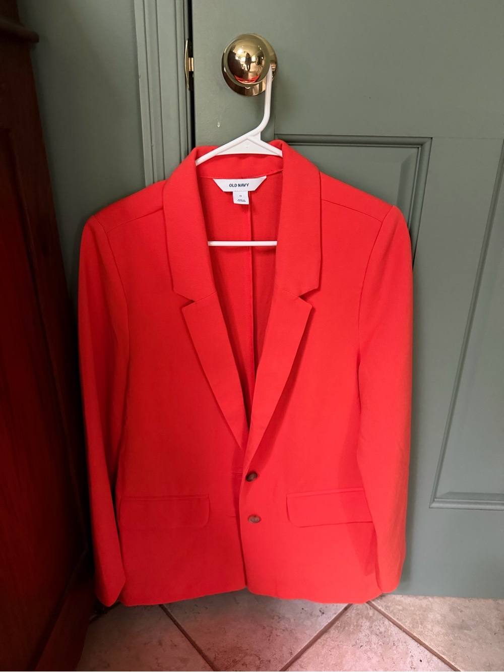 Old Navy Women's Bright Red Single-Breasted Blazer